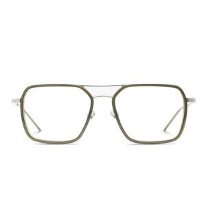 Ottoto Presto Green Silver Aviator Eyeglasses Frames 35-002478 - Needs Lenses